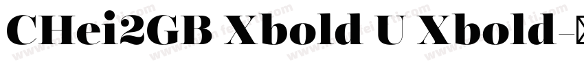 CHei2GB Xbold U Xbold字体转换